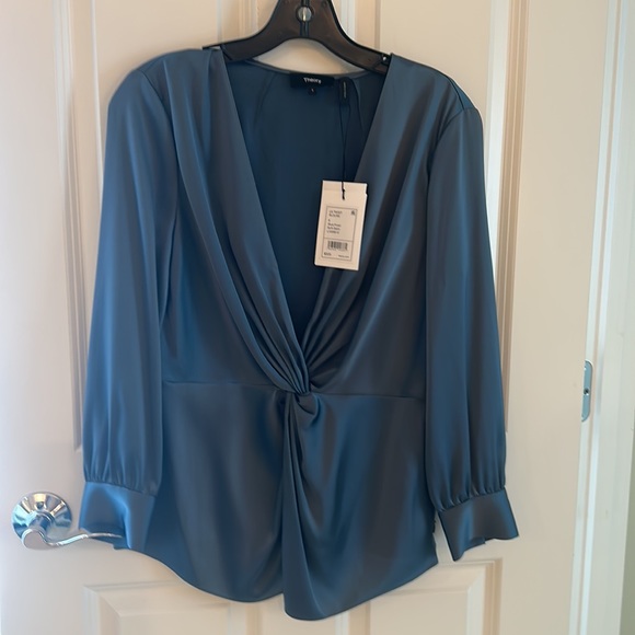 Theory Satin Twist Blouse - Picture 7 of 7